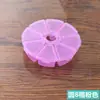 Caja Redonda Creativa de Plástico con 8 Compartimentos para Cuentas Caja de Almacenamiento de Escritorio Caja Redonda de Plástico Caja de Joyería Adornos de Diamantes para Celular DIY