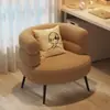 Sillón Sofá Perezoso de Lana de Cordero Bobo a la Moda para Sala de Estar, Dormitorio o Vestidor, Sillón Individual de Tocador