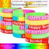 Pulseira de Silicone Feliz Aniversário Personalizada Fornecimento E-commerce Transfronteiriço Atacado Pulseira de Borracha Feliz Aniversário