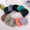 Gorro de punto transfronterizo de color sólido, gorro de punto de invierno, gorro de punto de lana para hombres y mujeres, estudiantes, gorro melón