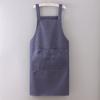 Delantal de mezclilla sin mangas con bolsillo, delantal grueso, logotipo imprimible, ropa de trabajo resistente al desgaste, bolsillo de cintura para cocina para hombre y mujer