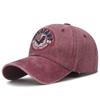 Gorra de béisbol vintage con letras tridimensionales bordadas, para hombre y mujer, lavada, descolorida, con aleros curvos, estilo sombrilla, con lengüeta de pato