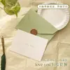 Tarjeta de Cumpleaños Verde Aguacate con Sobre Verde Oliva Bendición de San Valentín Gratitud Gracias Tarjeta Escrita a Mano para Evento de Año Nuevo