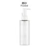 Botella Cilíndrica Transparente en Stock para Bomba de Aceite Esencial, Botella Dispensadora Cosmética, Plástico de 200 ml, Botella con Bomba de Loción de 100 ml