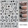 Nuevas pegatinas de uñas transfronterizas para primavera y verano, pegatinas de uñas adhesivas con flores azules y lazo francés, venta al por mayor.