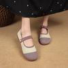Zapatos Planos Mary Ligero Bloque de Color Boca Baja Zapatos de Tela Old Beijing para Mujer Planos Elegantes Populares 2025 Nuevo Estilo Chanel