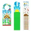 2026 Nueva Escena de Cesta de Huevos de Pascua de Dibujos Animados Decoración Tarjeta Pegatinas de Decoración de Pascua Decoración Colgante para Puerta