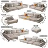 Conjunto de Sofá Chaise Longue de Moda Estilo Italiano 2026 para Apartamentos Pequeños, Diseño Minimalista Moderno, Adecuado para Viviendas de Alquiler, Hecho con Cuero y Madera Ecológicos