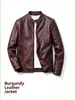 Chaqueta de cuero para hombre estilo motociclista europeo y americano con cuello alto, corte ajustado, de piel sintética, ideal para otoño e invierno, estilo casual y de comercio exterior.