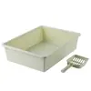 Bandeja de Arena Rectangular Semi-Cerrada para Gatos, Inodoro para Gatos, Viene con Pala para Arena de Gato, Suministros de Limpieza para Mascotas, Anti-Olor, Anti-Arena, Fácil de Limpiar