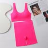 Traje deportivo sin costuras transfronterizo Ropa interior Sujetador deportivo sin aros para niña Chaleco envolvente para el pecho Traje bóxer