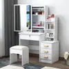 Mesa de maquiagem moderna minimalista, penteadeira multifuncional, toucador moderno e simples, mini penteadeira para quarto de apartamentos pequenos