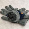 Nuevos Guantes de Algodón Gruesos Tejidos para Hombre en Stock Fabricante Puesto Callejero Doble Capa Engrosados Etiqueta de Hierro Cálidos Guantes de Invierno Versión Coreana