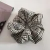 Estilo Coreano Sencillo Cuadros Anillo para el Pelo de Intestino Grande Elegante Combinación para Todo Cola de Caballo Baja Cuerda para el Pelo Bolas de Cuerda para el Pelo Accesorios para el Cabello