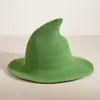 Sombrero de Bruja Hilo de Algodón Transfronterizo Europeo y Americano Sombrero de Bruja para Fiesta para Mujeres, Hombres y Niños Sombrero de Halloween Tejido Sombrero de Mago Puntiagudo