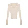 Suéter de punto de manga larga para mujer para otoño e invierno, nuevo jersey ajustado para primavera y otoño, elegante camisa básica para principios de otoño