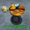 Nogal Sudamericano Madera Maciza Artesanía de Resina Mesa de Café Redonda Mesa Auxiliar Venta Directa Precio Especial Lote Flexible