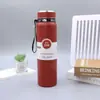 Botella de Agua Deportiva Grande y Bonita para Exteriores con Cuerda para Llevar Termo de Acero Inoxidable 316 Portátil para Té con Cordón Antifugas