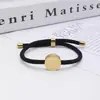 Nova Pulseira Multicor em Branco Material para Impressão a Laser Colorida Pingente Redondo Transfronteiriço Pulseira Ajustável de Aço Inoxidável para Homens e Mulheres
