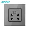 Tipo 86 Panel de enchufe USB Tipo C estándar británico Enchufe de pared británico Hong Kong Doble enchufe estándar británico 146 gris