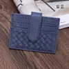 Cartera de Tarjetas Tejida Ultra Delgada de Moda Color Sólido Ranura para Tarjeta de Identificación Portafolio Ranura para ID Almacenamiento Bolsa Pequeña Portafolio de Tarjetas Portátil