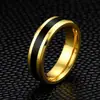 Anel popular de casal Amazon anel de aço titânio 316 anel masculino e feminino anel de aço tungstênio vendas diretas da fábrica