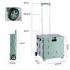 Carrinho de Compras 5 em 1, Carrinho de Compras Pequeno Dobrável, Carrinho de Armazenamento Portátil para Acampamento ao Ar Livre, Barraca de Mercado e Subida de Escadas