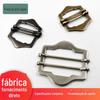 Jusen Hardware Fivela Dupla de Metal Cobre Ferro Fivela de Quatro Engrenagens Ajuste de Colete Fivela Dupla Felicidade Fivela de Ajuste de Bagagem