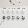 Cuentas de plata pura S999 3D con forma de dragón, cuentas sueltas para pulsera, collar y accesorios de joyería