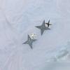 2021 Nuevos aretes de diamantes flash estrella flash Corea Dongdaemun tendencia pequeños frescos viento frío aretes fábrica mayoreo