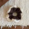 Faixa de Cabelo de Lã Estilo Preguiçoso para Mulheres, Tiara de Cabelo de Meio Preso de Alto Padrão na Parte de Trás da Cabeça, Acessórios de Cabelo para Bola Outono e Inverno Coreanos