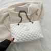 Textura casual losango 2024 nova tendência de moda grande capacidade corrente ombro bolsa tote para o dia a dia feminina
