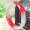 Pulsera de Jade de Tamaño de Existencias Claras, No Calidad, Pulsera de Jade Sangre de Pollo, Pulsera de Jade Xiuyan Hielo Húmedo Rojo y Blanco