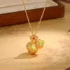 Novo Estilo Colar Pingente Cabaça Nuvem Auspiciosa Ruyi 2025 Novo Estilo Chinês Versátil Corrente Clavícula Presente