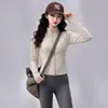 Conjunto de Dos Piezas para Mujer de Primavera y Otoño para Fitness Yoga, Top de Manga Larga con Cremallera y Cuello Alto, Pantalones de Yoga Ajustados de Cintura Alta, Conjunto Deportivo para Mujer