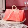 Nova caixa de doces de casamento pequena rosa vermelha fresca bolsa de doces de casamento de alta qualidade textura simples caixa de doces portátil