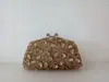Bolsa de noite transfronteiriça nova com pedras de diamante em estoque bolsa de noite de metal oco estojo rígido bolsa de diamante comércio exterior vestido de banquete