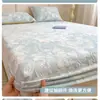 Sábana bajera ajustada de terciopelo de leche con patrón engrosado, pieza única, protector de colchón de forro polar coral cálido de invierno, juego de ropa de cama de tres piezas