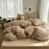 2026 Novo Estilo Muji Algodão Lavado Gaze Dupla 100% Algodão Conjunto de Quatro Peças Lençol de Cama 100% Puro Capa de Edredom Lençol com Elástico Conjunto de Três Peças