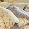 Juego de cuatro piezas de terciopelo de leche clase A para invierno, sábana y funda de edredón de terciopelo coral engrosadas, ropa de cama de felpa de Nantong, franela 4