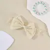 Nuevos accesorios para el cabello transfronterizos europeos y americanos para niños, diadema con lazo tridimensional de perlas para bebé, diadema delgada dulce para niñas