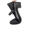 Zapatos plataforma cheongsam negros impermeables para mujer, nuevo modelo otoño 2026, zapatos de trabajo de tacón medio, zapatos de cuero profesionales para mujer de una sola tira