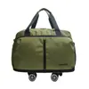 Bolsa de Viaje de Gran Capacidad, Bolso de Mano Expandible Multicapa, Bolsa de Equipaje de Viaje, Bolsa Deportiva y de Fitness Multifuncional con Ruedas