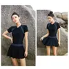 Maiô Color Block para Mulheres, Estilo Saia, Novo Modelo 2025, Toque de Luxo, Adequado para Fontes Termais e Piscinas, Maiô Peça Única Feminino