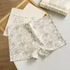 Calcinhas de Algodão Florais Frescas e Simples, Design Estampado Doce e Respirável, 10A Antibacteriano, Shorts de Segurança de Tamanho Grande para Mulheres