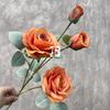 Nuevas Rosas Diamante de 4 Cabezas, Rosas Simuladas, Flores Falsas, Adornos para Sala de Estar y Dormitorio, Flores Secas, Fotografía de Boda, Exportación al por Mayor
