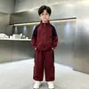 Traje para Niños Primavera y Otoño Nuevo Chaqueta de Otoño para Niños con Cuello Alto Niños Grandes Cardigan con Cremallera de Otoño e Invierno Ropa Deportiva