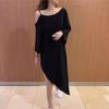 Vestido de tirantes suelto con hombros descubiertos para chica gordita, vestido de hada de primavera y verano a la moda