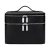 Bolsa de Cosméticos Portátil de Viaje de Doble Capa de Gran Capacidad Transfronteriza, Neceser Impermeable, Bolsa de Almacenamiento para Cosméticos
