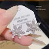 Pendientes de Plata 925 con Aguja, Copo de Nieve de Hada, Circonita y Perla para Mujer, Pendientes Exquisitos con un Toque de Lujo Ligero y de Alta Gama, Accesorios Versátiles de Invierno para las Orejas